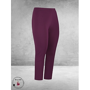 PLUS BASICS Pants Slim Burgundy